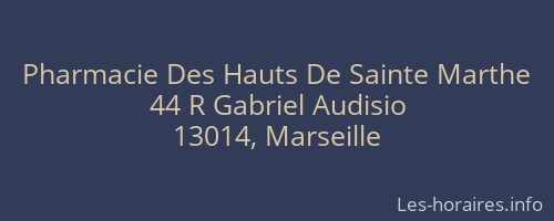 Pharmacie Des Hauts De Sainte Marthe