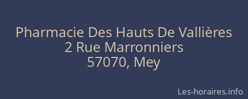 Pharmacie Des Hauts De Vallières