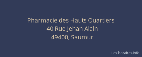 Pharmacie des Hauts Quartiers