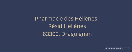 Pharmacie des Héllènes