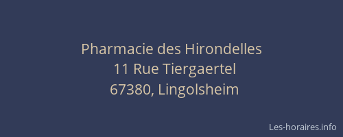 Pharmacie des Hirondelles