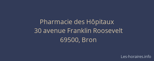 Pharmacie des Hôpitaux