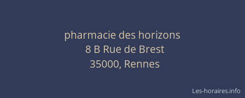 pharmacie des horizons