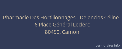 Pharmacie Des Hortillonnages - Delenclos C&eacute;line