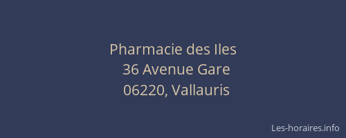 Pharmacie des Iles