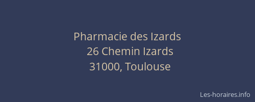 Pharmacie des Izards