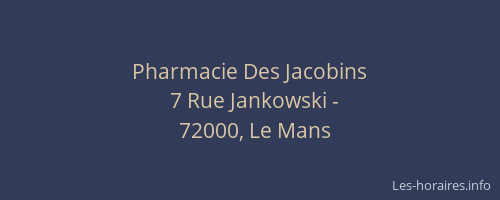 Pharmacie Des Jacobins
