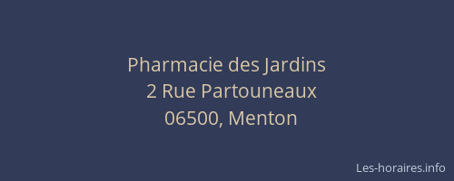Pharmacie des Jardins