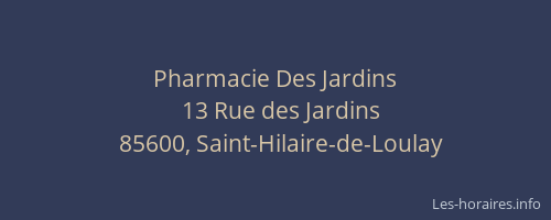 Pharmacie Des Jardins