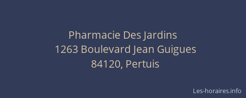 Pharmacie Des Jardins