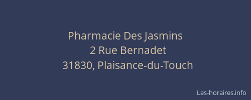 Pharmacie Des Jasmins