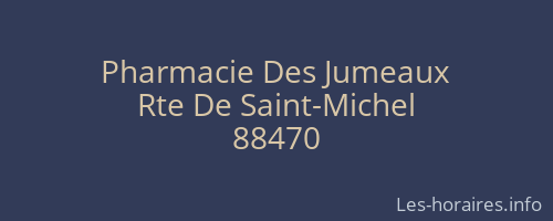Pharmacie Des Jumeaux
