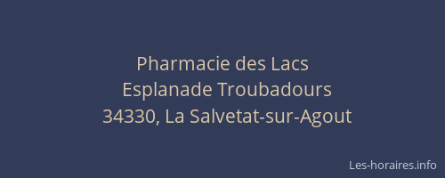 Pharmacie des Lacs
