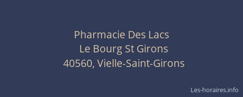 Pharmacie Des Lacs
