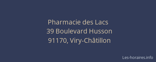Pharmacie des Lacs