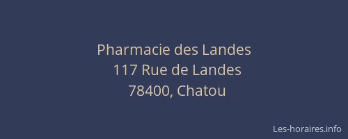 Pharmacie des Landes
