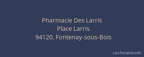 Pharmacie Des Larris
