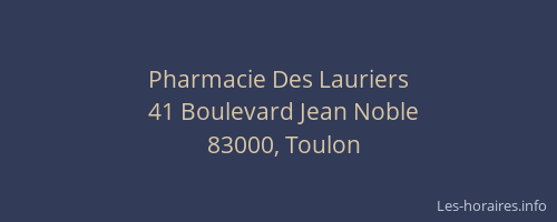 Pharmacie Des Lauriers