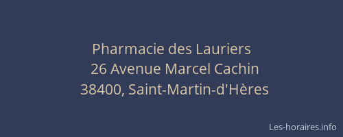 Pharmacie des Lauriers