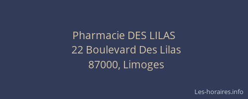 Pharmacie DES LILAS