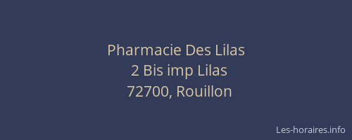 Pharmacie Des Lilas