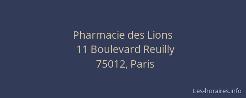 Pharmacie des Lions