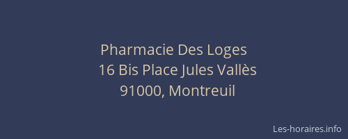 Pharmacie Des Loges