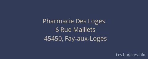 Pharmacie Des Loges