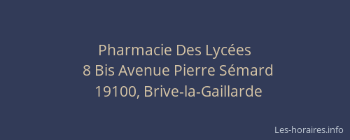 Pharmacie Des Lycées