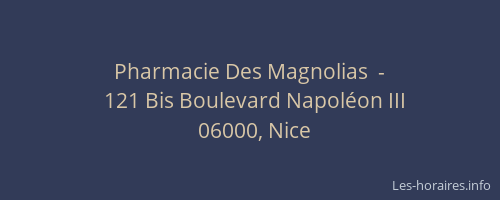 Pharmacie Des Magnolias  -
