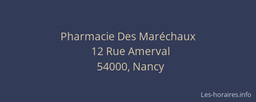 Pharmacie Des Maréchaux