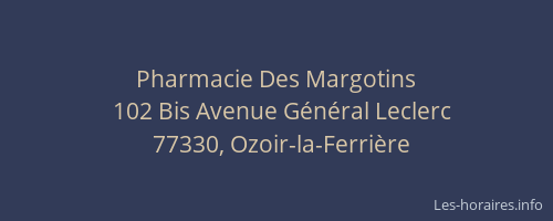 Pharmacie Des Margotins