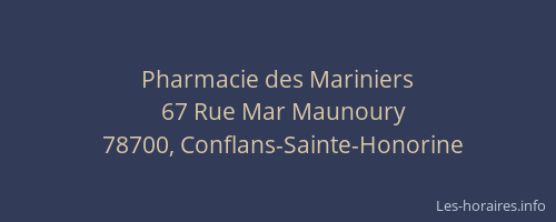 Pharmacie des Mariniers