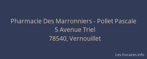 Pharmacie Des Marronniers - Pollet Pascale