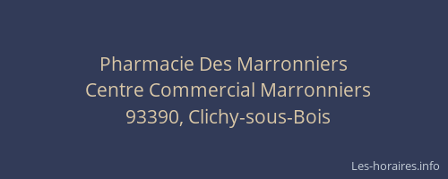 Pharmacie Des Marronniers