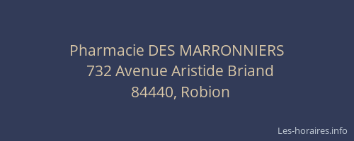 Pharmacie DES MARRONNIERS