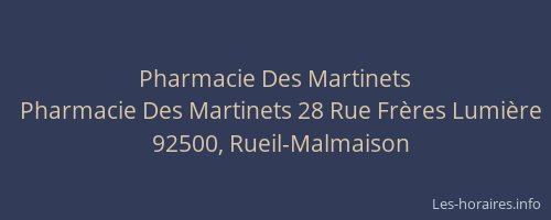 Pharmacie Des Martinets