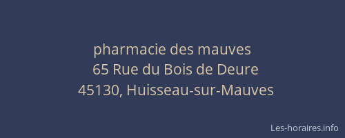 pharmacie des mauves