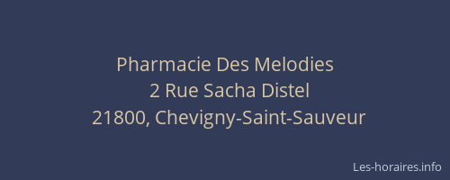 Pharmacie Des Melodies