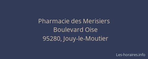 Pharmacie des Merisiers