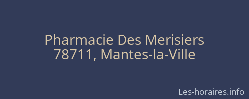 Pharmacie Des Merisiers