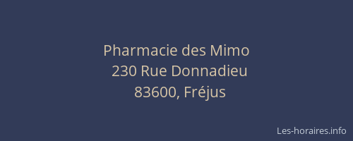 Pharmacie des Mimo
