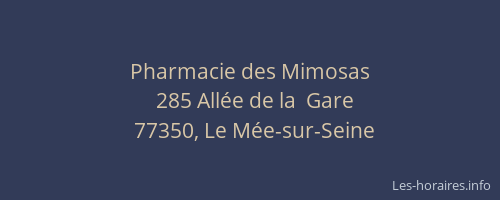Pharmacie des Mimosas