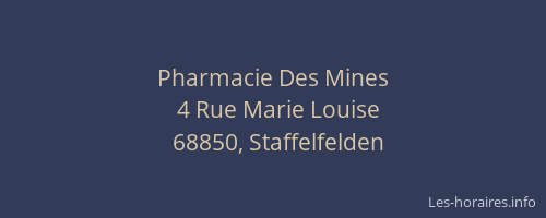 Pharmacie Des Mines