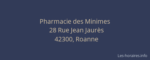 Pharmacie des Minimes