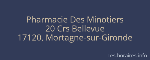 Pharmacie Des Minotiers