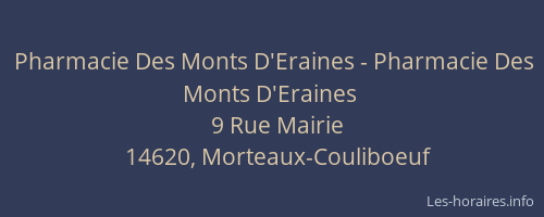 Pharmacie Des Monts D'Eraines - Pharmacie Des Monts D'Eraines