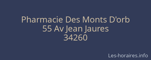 Pharmacie Des Monts D'orb