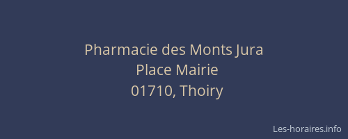 Pharmacie des Monts Jura