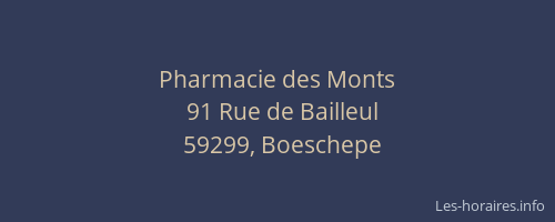 Pharmacie des Monts